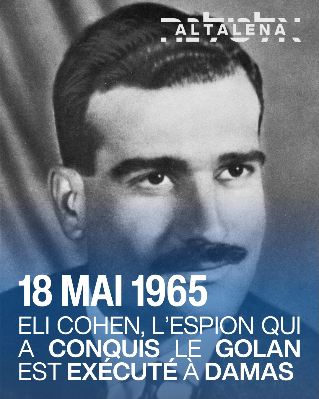 Aujourd'hui, nous commémorons l'anniversaire de la mort d'Eli Cohen, pendu à Dam...