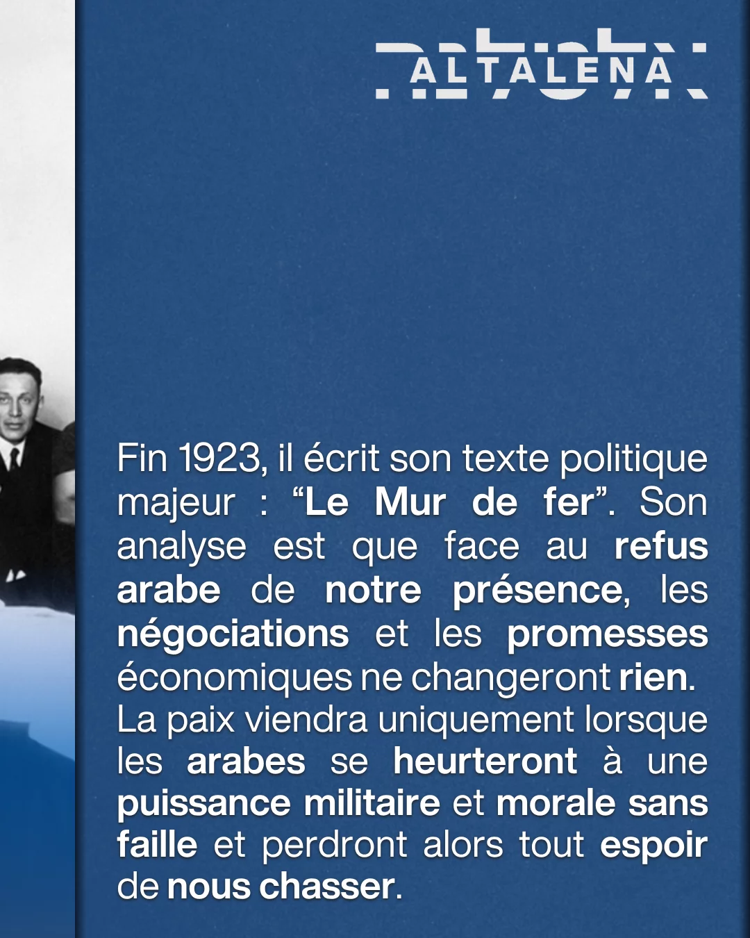 Image Instagram 5 - Journaliste, écrivain, soldat et penseur politique, Zeev Jabotinsky consacra sa...